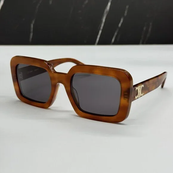 NEW CELINE CL40304U 53A HAVANA GRAY WOMEN SUNGLASSES CELINE display picture 2